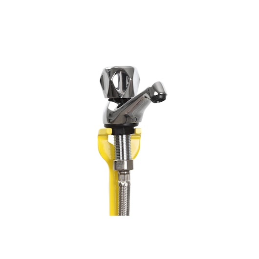 STANLEY 0-70-454 water fountain faucet, chrome finish, side angle on white background.