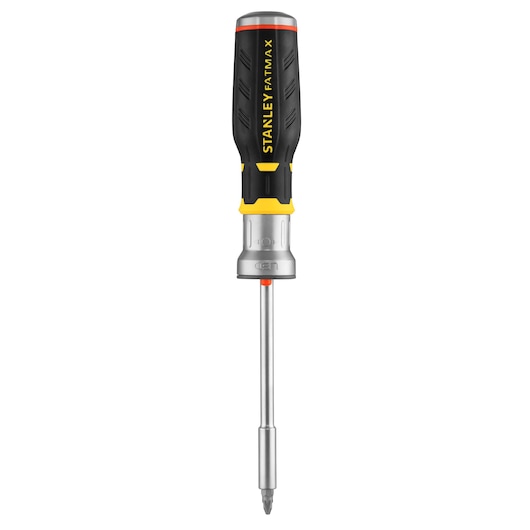 Stanley Fatmax screwdriver with black and yellow handle and interchangeable metal shaft.