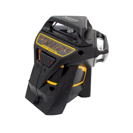 Stanley FMHT1-77357 rotary laser level in black and yellow for precise leveling and alignment tasks.