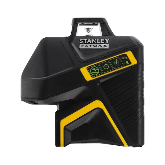 Stanley Fatmax laser level device with buttons and yellow-black design.
