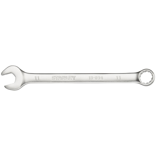 STANLEY FMMT13034-0 combination wrench silver finish, straight view on white background.